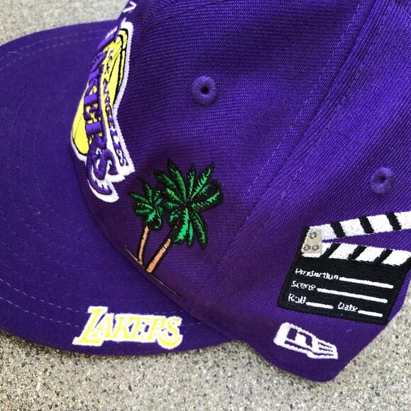 NEW ERA Los Angeles Lakers Local Snapback Hat 9Fifty LA City of Angels Hollywood - Picture 5 of 10